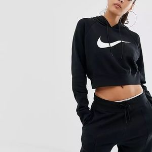 Nike black crop top hoodie (Women’s S)